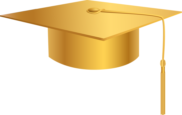 graduate graduation cap hat gold